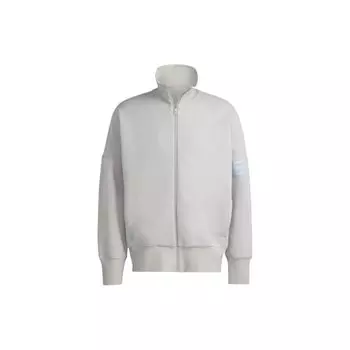 Мужские куртки Adidas Originals с тремя полосками и воротником-стойкой, вышитые трилистником, серые HS1520 XL