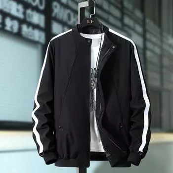 Мужские куртки больших размеров, повседневные однотонные пальто, мужская спортивная одежда, тонкие куртки, мужские куртки-бомберы XXXXXL чёрный