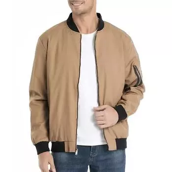 Мужские куртки-бомберы для активного отдыха, повседневная базовая классическая куртка, мужская уличная одежда, тонкая ветровка для бейсбола на весну и осень M чёрный