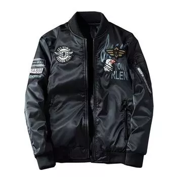 Мужские куртки-бомберы Polit Мужская верхняя одежда Двусторонняя одежда Пальто-карго Мужская двусторонняя бейсбольная одежда 7xl 7XL чёрный