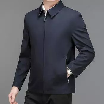 Мужские куртки среднего возраста, повседневные куртки, весенние и осенние новые мужские топы Daddy, новые куртки, куртки с лацканами M