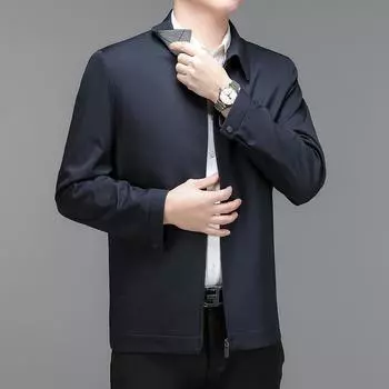 Мужские куртки Весна и осень Для мужчин среднего и пожилого возраста Готовые деловые мужские куртки Повседневные мужские куртки для руководителей M