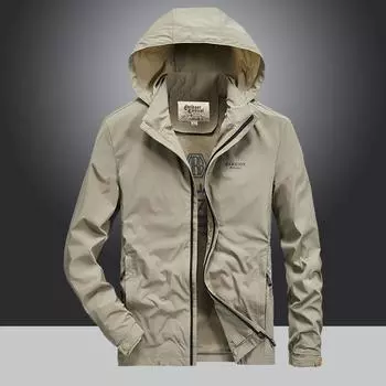 Мужские куртки весна и осень новые мужские повседневные спортивные модные свободные куртки с капюшоном L