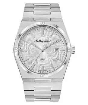 Мужские кварцевые часы Mathey-Tissot Zeus из нержавеющей стали с серебристым циферблатом H118AS серебряный