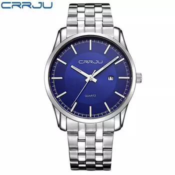 Мужские кварцевые часы с автоматической датой, водонепроницаемые часы, модные повседневные роскошные часы чёрный