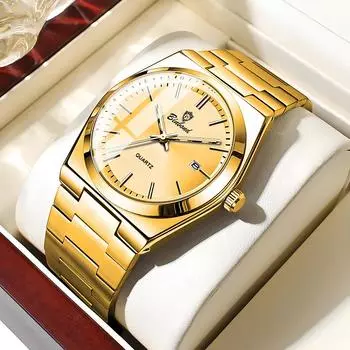 Мужские кварцевые часы с календарем и ультратонким циферблатом, водонепроницаемые, светящиеся, модные мужские деловые часы, подарочные часы, праздничные подарки белый/синий