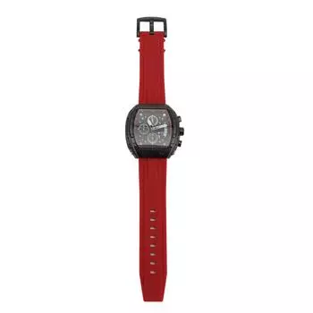 Мужские кварцевые часы с люминесцентными 3 циферблатами, водонепроницаемые, с мягким силиконовым ремешком, мужские аналоговые хронографы красный/чёрный