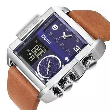 Мужские кварцевые часы в стиле милитари с квадратным циферблатом для любителей спорта