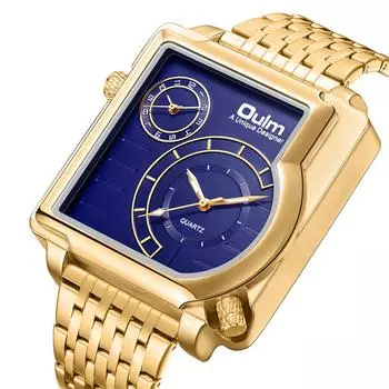 Мужские кварцевые наручные часы с ремешком из нержавеющей стали и аналоговым дисплеем для бизнеса и повседневного использования