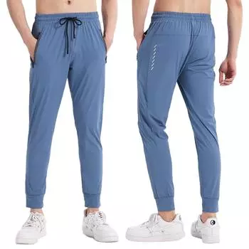 Мужские леггинсы для марафона, дышащие, тонкие, свободные, с карманами, для тренировок в спортзале, эластичные леггинсы M серый