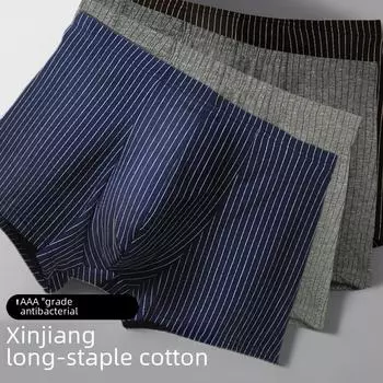 «Мужские легкие хлопковые трусы-боксеры — удобное, дышащее, спортивное летнее нижнее белье» Double Extra Large (2XL)