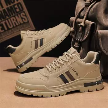 Мужские легкие и дышащие кроссовки, новые рабочие короткие ботинки с плоским дном, многоцелевая спортивная обувь для подростков 39 серый