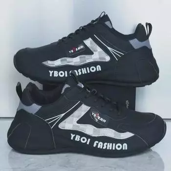 Мужские легкие кожаные повседневные кроссовки: Мягкая подошва, нескользящая, универсальная, подходит для спорта и повседневной носки 38