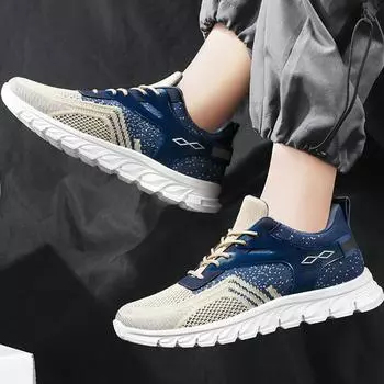 Мужские легкие кроссовки тренажерный зал кроссовки ходьба спортивная дышащая сетка повседневная обувь 39 белый