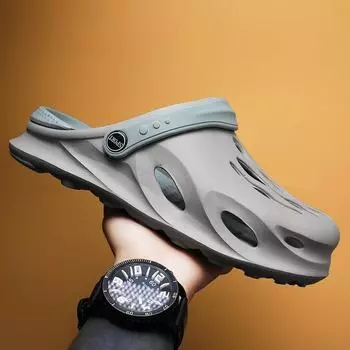 Мужские легкие нескользящие летние сандалии для вождения и пляжа 41 белый/зелёный