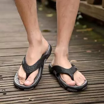 Мужские легкие сандалии, летние повседневные шлепанцы 45 чёрный