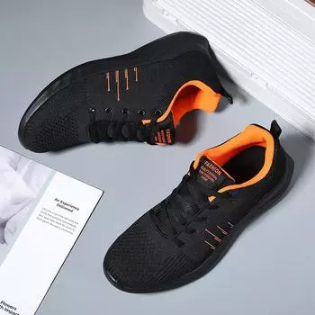 Мужские легкие сетчатые дышащие повседневные кроссовки Fly Outdoor для отдыха, мягкие летние повседневные туфли на шнуровке 39 серый