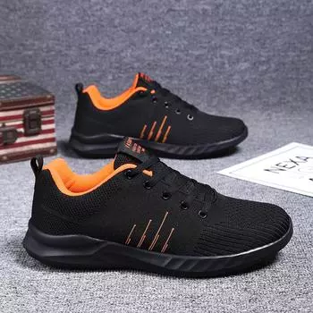 Мужские легкие сетчатые дышащие повседневные кроссовки Fly Outdoor для отдыха, мягкие летние повседневные туфли на шнуровке 39 серый