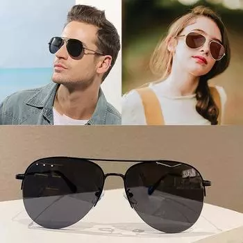 Мужские легкие солнцезащитные очки для вождения на открытом воздухе для женщин с металлической оправой, овальной формы, солнцезащитные очки для мужчин и женщин, неполяризованные