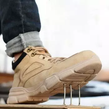 Мужские легкие защитные ботинки 2024 года, рабочая защитная обувь, неразрушимые рабочие кроссовки, женская защитная обувь со стальным носком и кевларовой стелькой 36