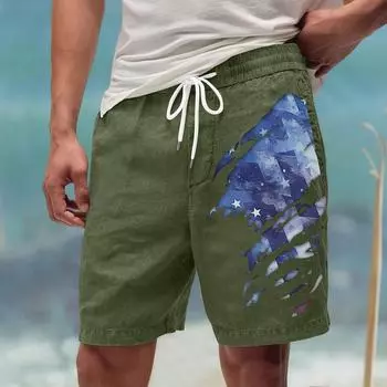 Мужские летние большие повседневные свободные спортивные брюки пляжные шорты XXXL