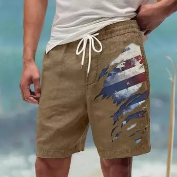 Мужские летние большие повседневные свободные спортивные брюки пляжные шорты XL хаки