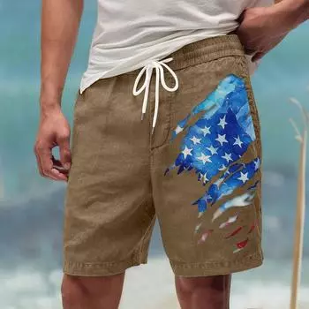 Мужские летние большие повседневные свободные спортивные брюки пляжные шорты XXXL хаки