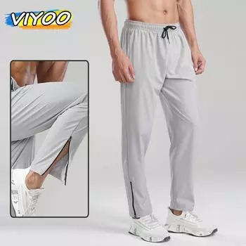 Мужские летние брюки, повседневная одежда на молнии, комбинезоны, эластичные брюки для фитнеса, тренировок, спортзала, беговые брюки, спортивные костюмы, спортивные штаны для мужчин