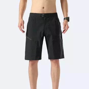 Мужские летние быстросохнущие брюки длиной пять четвертей, свободная и дышащая рабочая одежда, шорты прямого кроя M чёрный