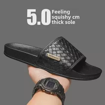 Мужские летние черные нескользящие шлепанцы с мягкой подошвой - Xuheng 3rd Quarter Edition 42 коричневый