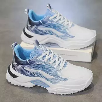 Мужские летние дышащие амортизирующие сетчатые кроссовки — нескользящая, модная, повседневная обувь для подростков и студентов 43