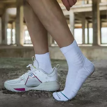 Мужские летние дышащие баскетбольные носки среднего размера 39–44, спортивные носки One-size серый