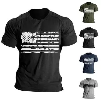 Мужские летние футболки с короткими рукавами и принтом. Мужские летние повседневные модные дышащие футболки с короткими рукавами. L