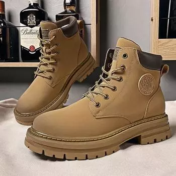 Мужские летние износостойкие строительные рабочие ботинки Martin, рабочая одежда, водонепроницаемые и противоскользящие, для альпинизма, весна 39 чёрный