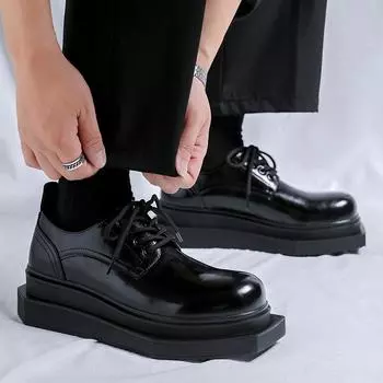 Мужские летние кожаные туфли, дышащие, повседневные, низкие, модные, ретро, мужские оксфорды, кожаные туфли, мужская обувь для отдыха на природе 6.5