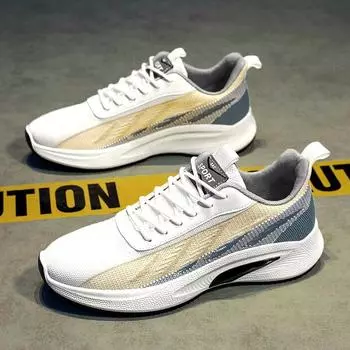 Мужские летние кроссовки для бега, нескользящие, дышащие, кроссовки для бега в спортзале, трикотажные, на шнуровке, повседневные, для ходьбы, туфли на плоской подошве, Tenis Masculino 39