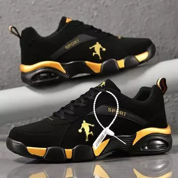 Мужские летние легкие баскетбольные кроссовки на воздушной подушке с сеткой, модная спортивная обувь большого размера. 38 чёрный/красный