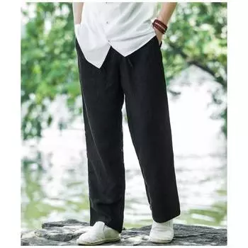 Мужские летние легкие пляжные брюки, прямые повседневные брюки, брюки больших размеров на шнуровке 5XL