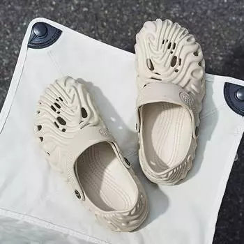 Мужские летние легкие противоскользящие сандалии на толстой подошве из ЭВА, повседневная удобная обувь с отверстиями 40