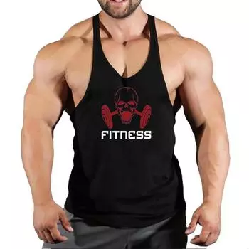 Мужские летние майки для тренировок с принтом, рубашка для тренировок в тренажерном зале, Y-образная спинка, без рукавов, мышцы, фитнес, бодибилдинг, модная спортивная рубашка XL синий