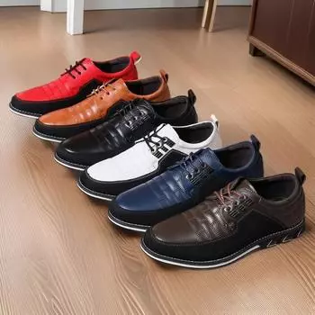 Мужские летние модные кроссовки - британский стиль, большой размер, повседневная обувь на шнуровке 42