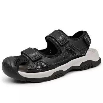 Мужские летние модные сандалии для улицы, Баотоу, быстросохнущие пляжные туфли, нескользящие, дышащие, износостойкие, парные крутые шлепанцы 38