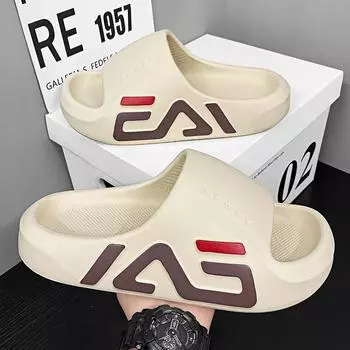 Мужские летние мягкие повседневные тапочки с мягкой подкладкой из ЭВА, сандалии на толстой подошве, обувь для активного отдыха, модные сандалии Hombre 40-41 белый