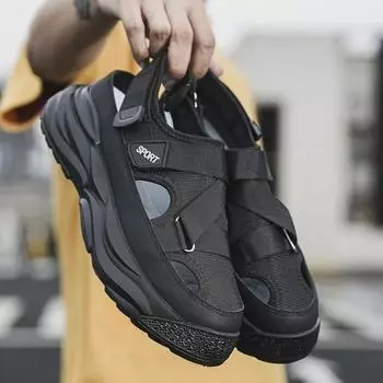 Мужские летние нескользящие спортивные пляжные сандалии на толстой подошве 2023 года 43 серый