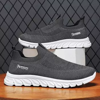 Мужские летние новые туфли 2024 года One Step Soft Sole Lazy Shoes, дышащие и удобные спортивные и повседневные туфли 39
