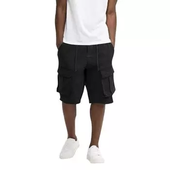 Мужские летние однотонные повседневные спортивные дышащие шорты с несколькими карманами и быстрой сушкой 36 чёрный