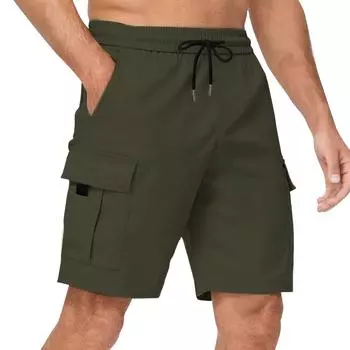 Мужские летние однотонные повседневные спортивные шорты карго с несколькими карманами XXXL