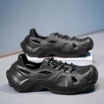 Мужские летние пляжные сандалии, тапочки, садовая обувь, модные уличные сандалии для отдыха, слипоны из ЭВА, дизайнерская модная обувь 39