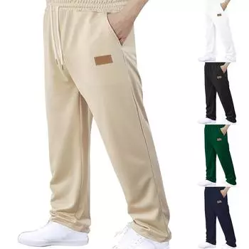 Мужские летние повседневные брюки на шнурке Мужские дышащие спортивные брюки L бежевый