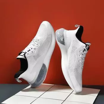 Мужские летние повседневные кроссовки Alpha из дышащей сетки белого цвета 41 чёрный/зелёный